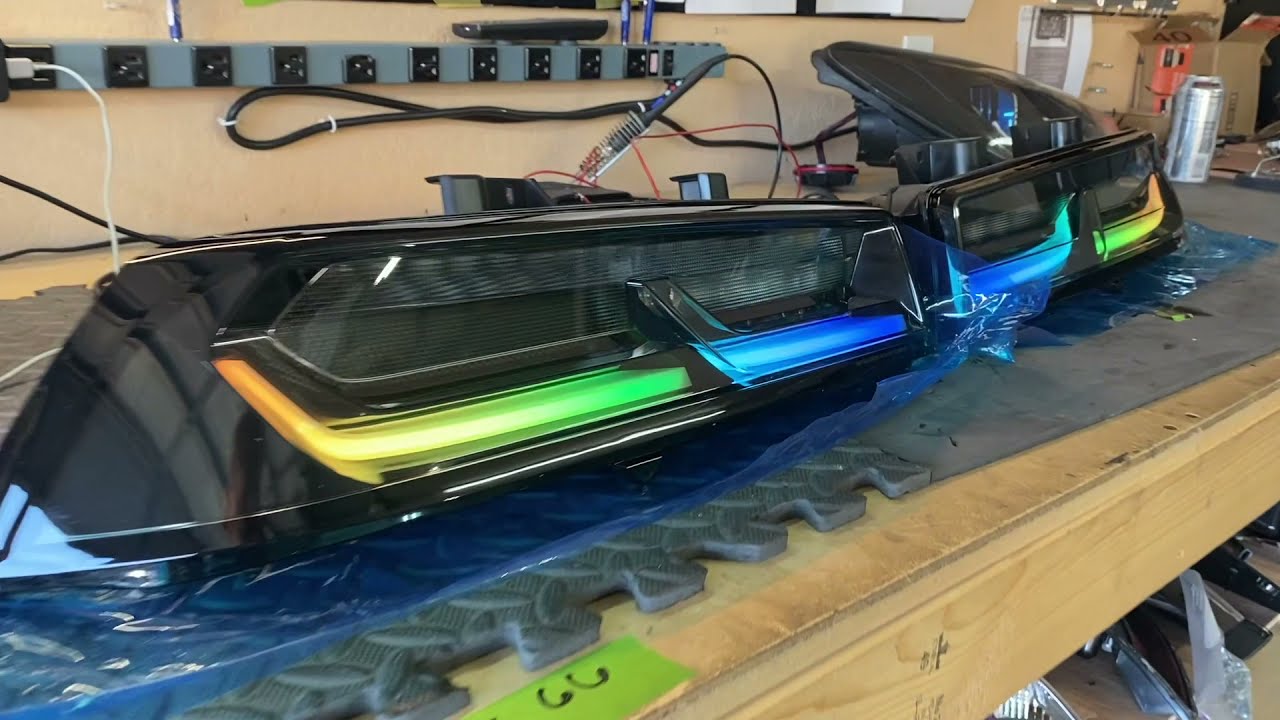 2014 2015 Chevy Camaro color shifting tail lights YouTube