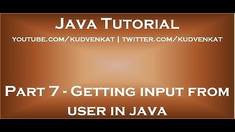 Getting input from user in java