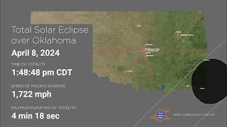 total solar eclipse of april 8, 2024 over oklahoma