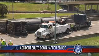 CCPD: 18-wheeler driver cited for speeding after rollover accident