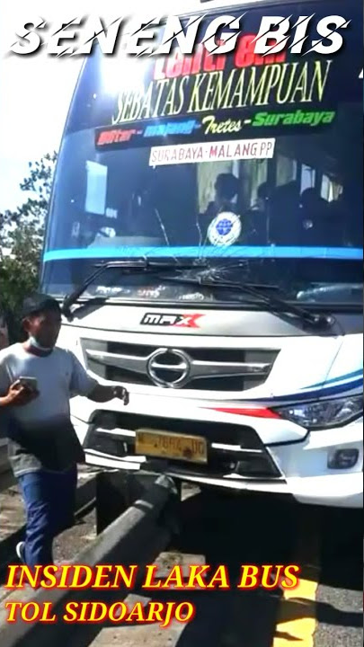 INSIDEN LAKA BUS TENTREM DI TOL SIDOARJO #shorts #insdnbusakap #tentrem