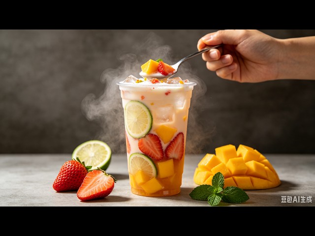 Icy Fruity Milk Tea - YouTube