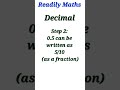#Example(METHOD2) Conversion of Decimal into Fraction || # Readily Maths|| # Concept Base|| # Shorts
