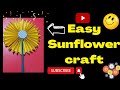 Easy sunflower craft  hand fan  easy diy  easy craft   2022  khali dabbi