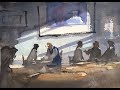 Advancing with Watercolor : Morning Conversation - Center of Interest