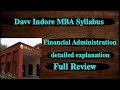 Davv Indore MBA Financial administration Syllabus Review | Davv Cuet PG 2024