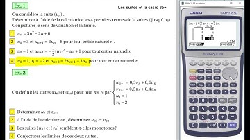 Première - LEs suites et la casio 35+ - calculer des termes