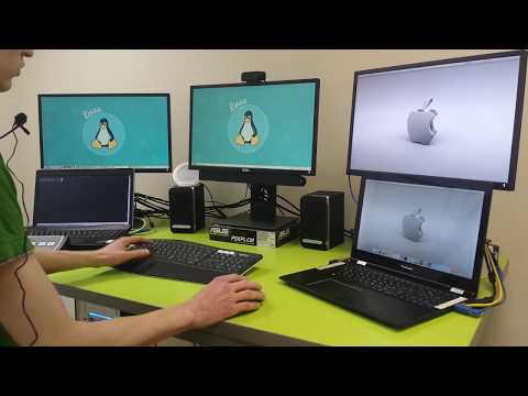 Переключаем источник сигнала монитора из Linux