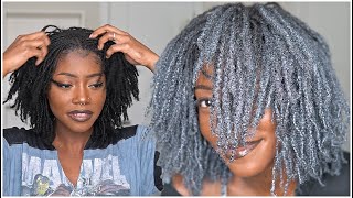 i needed a change.. i went silver! Trying As I Am Curl Color on my Microlocs | Keke J.