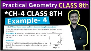 Example 4 Practical Geometry Class 8 math CBSE BOARD Hindi/ English | Construction | 2023