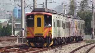 內灣線漫畫彩繪列車DRC1000柴油客車通過新竹公道五號橋下