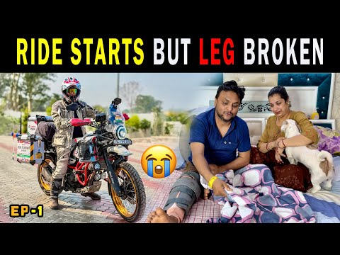 Leg Broken 😭 Pehle Din Hi Delhi To Pehalgam 815 Km Laga Di |  Ep-1