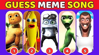 🎵Guess Meme Song#7 l Crazy Flog, Tu Cosita, Wednesday, Gummy Bear, Skibidi Toilet, Smurf Cat