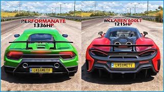 FH5 DRAG RACE! HURACAN PERFORMANTE Vs MCLAREN 600LT