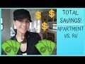 RV vs. APARTMENT // SAVINGS!!