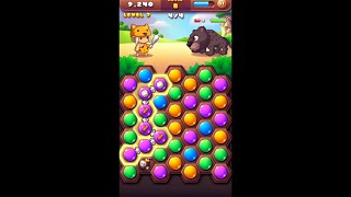 Caveman Story (by Ezjoy) - free offline match 3 puzzle game for Android and iOS - gameplay. screenshot 2