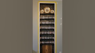 We Made A Recessed Spice Rack For Our Kitchen.What Do You Guys Think? #kitchen #kitchenremodel #diy