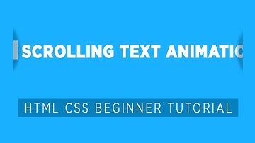 Marquee Text Animation Effects in Html CSS | CSS Text Scrolling Effects