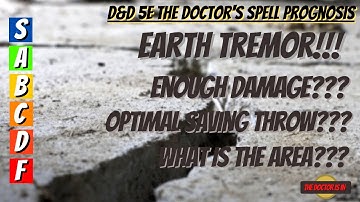 What Is The Actual Area Of The 1st Level Spell Earth Tremor in Dungeons and Dragons 5E