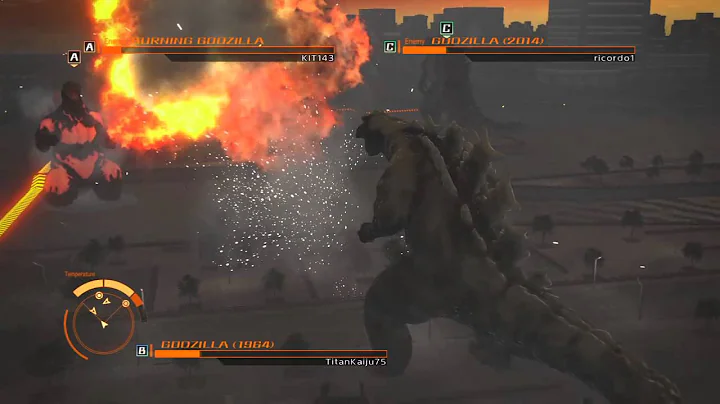 Godzilla (PS4) Online VS: Godzilla (1964) vs. Burning Godzilla vs. Godzilla (2014)