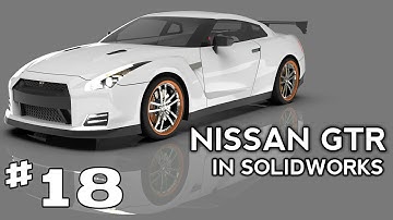 #18,Solidworks Tutorial - Model a NISSAN GTR(Spoiler & Door Handle).