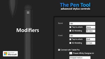The Pen Tool - Modifiers - "Tap to Unlock" using CTRL, ALT, and SHIFT with the stylus buttons