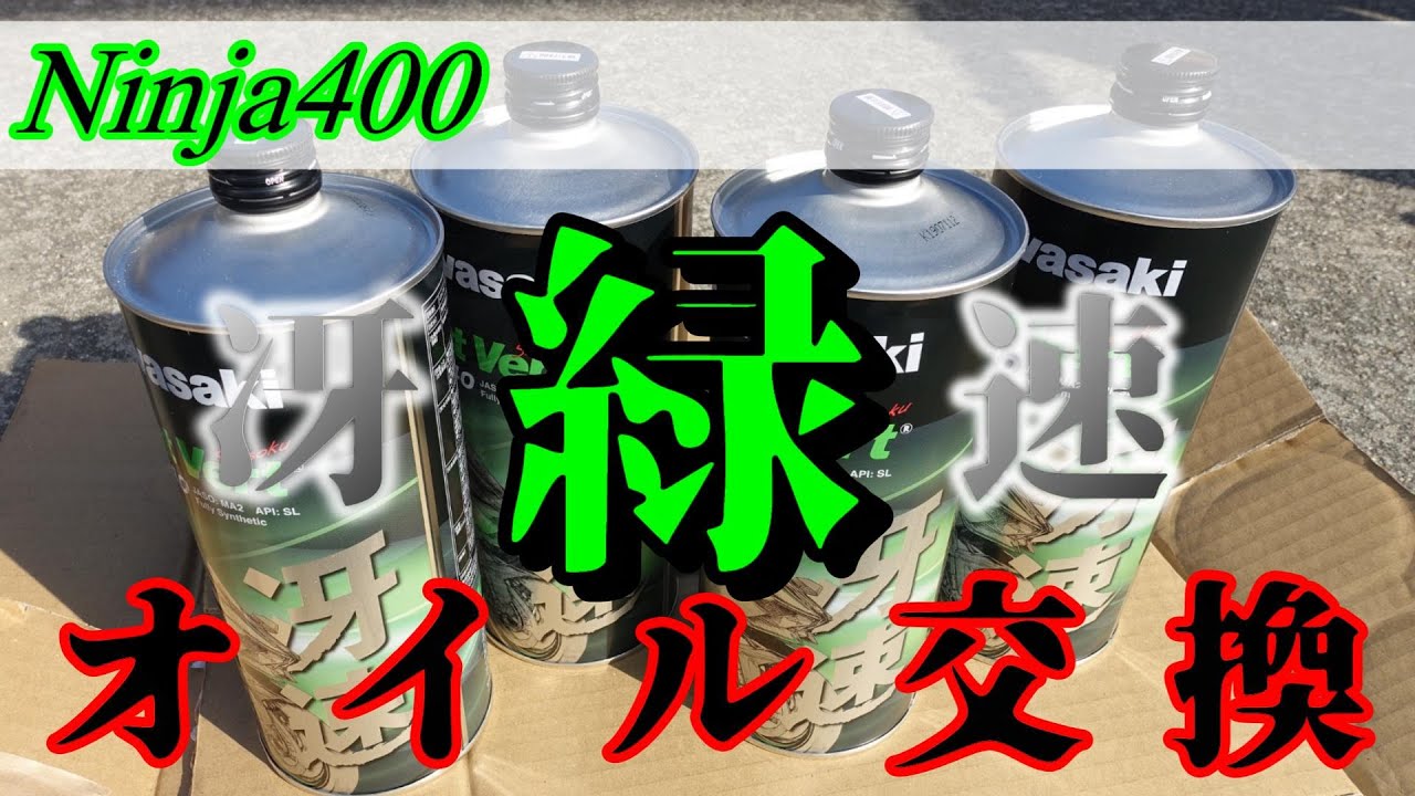 オイル交換-冴速】カワサキ車は中身まで緑にしないと狩られるらしい