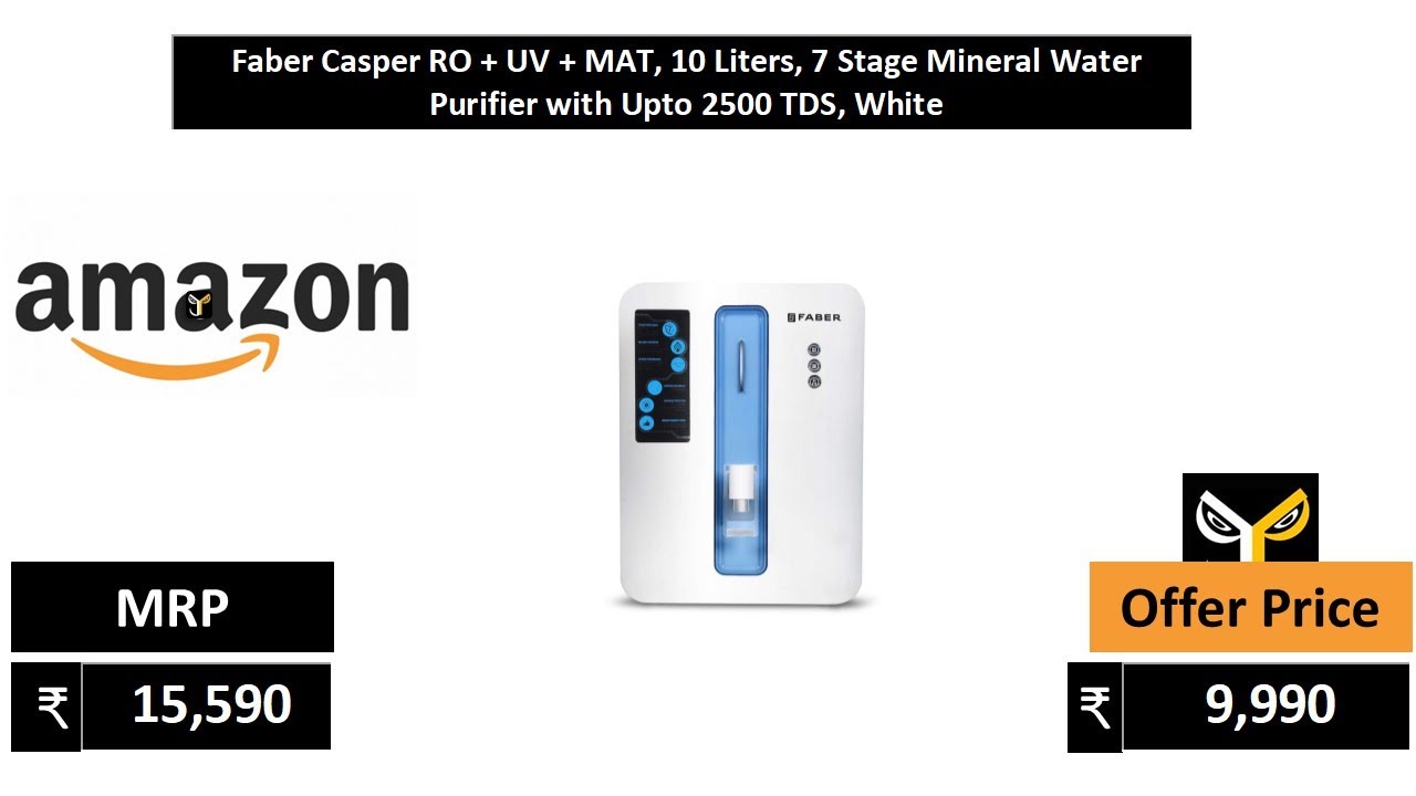 Faber Casper RO + UV + MAT, 10 Liters, 7 Stage Mineral Water Purifier