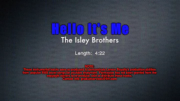 Demonstration Track #15 - Hello It's Me - The Isley Brothers