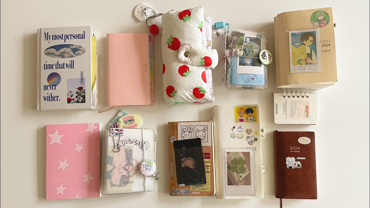 🍥가지고 있는 다이어리 몽땅 소개합니다!!!!! 호보니치 다이어리부터 스크랩 다이어리까지🍥