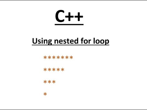 C++ Using nested for loop print the following series: C++ Tutorial for ...