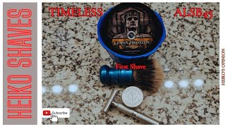 Timeless ALSB45 (aluminum razor) -First Shave