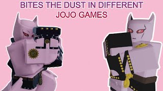 Bites the dust in different roblox jojo games