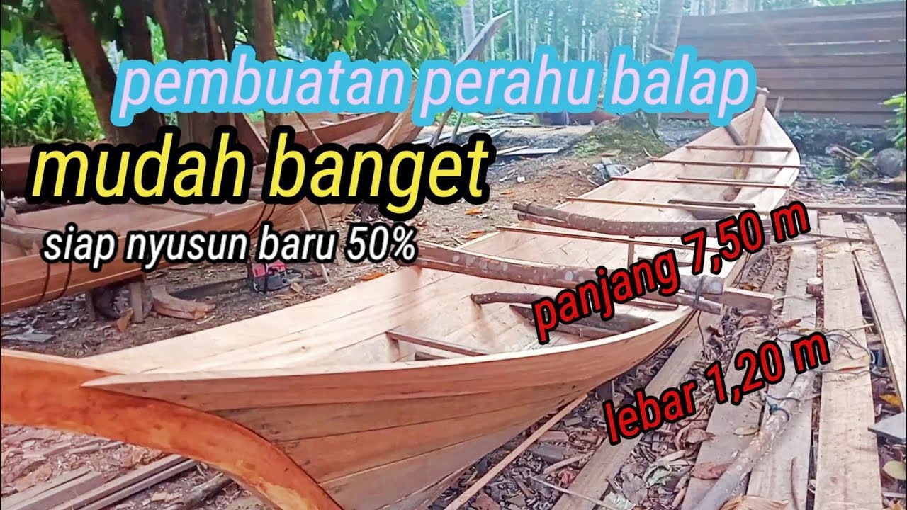 cara sederhana membuat perahu balap #part1 khas #Riau