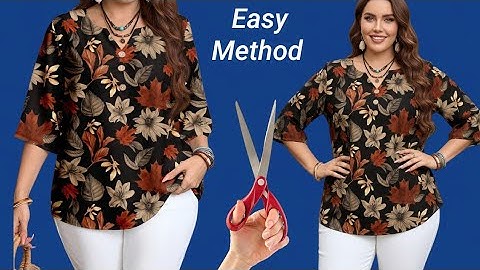 ✂️ So Easy Method Pattern Blouse 👇 Size S - 5XL 💃 Cut and Sew