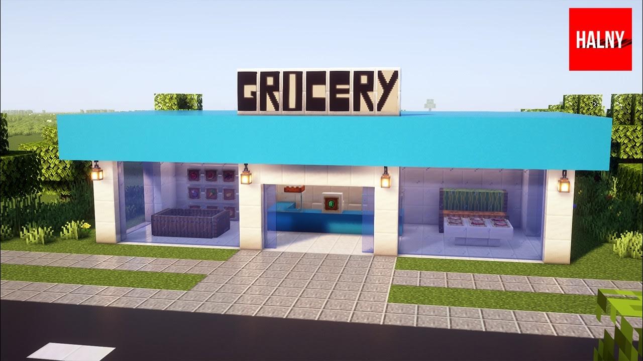 How To Build A Store In Minecraft How to build a grocery store in minecraft (no mods) - YouTube