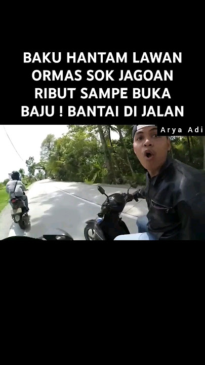 BAKU HANTAM LAWAN ORMAS SOK JAGOAN RIBUT SAMPE BUKA BAJU ! BANTAI DI JALAN #shorts #ributdijalan