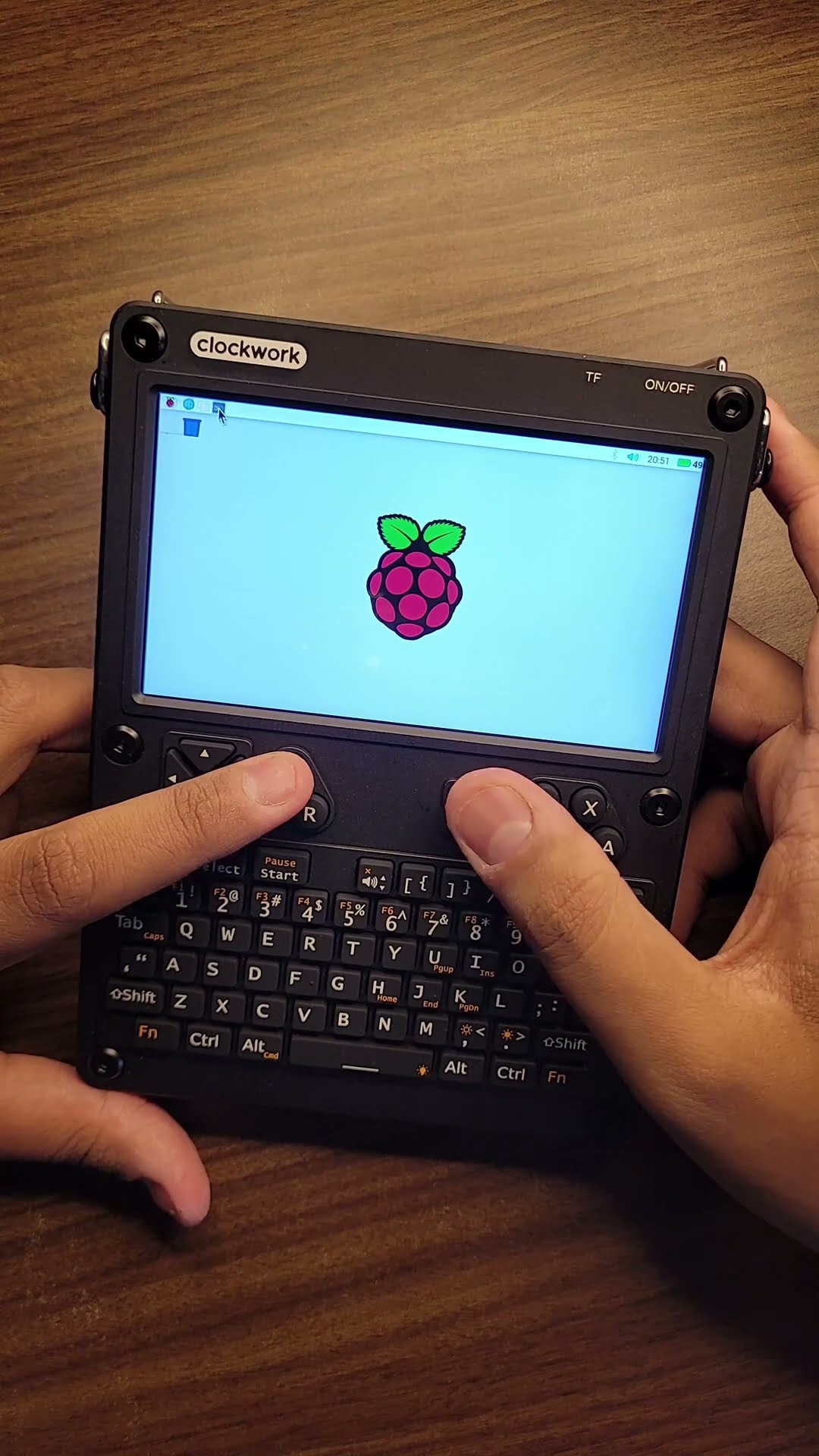 Handheld Portable Linux PC Powered by Raspberry PI OS and