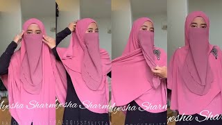 4 style in 1 hijab / একটা হিজাব পড়ুন চারভাবে / Hijab Tutorial / Full coverage Hijab Tutorial screenshot 3