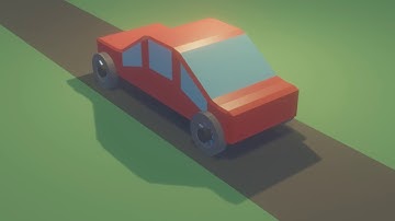 Cool Low Poly Car in Landscape | Blender 2.8 Eevee Animation