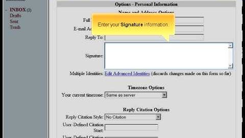 SquirrelMail Modifying your personal information by Host4Go Tutorials