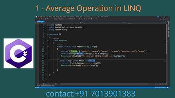 1 - Average Operation in Linq
