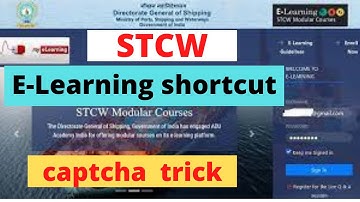 STCW E-LEARNING SHORTCUT || E-LEARNING TRICKS || CAPTCHA TRICKS || E-LEARNING DG SHIPPING || STCW