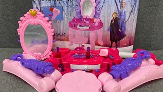 Discover 7 Minutes Satisfaction with Unboxing Cute Pink Disney Frozen Beauty Makeup Dresser | ASMR