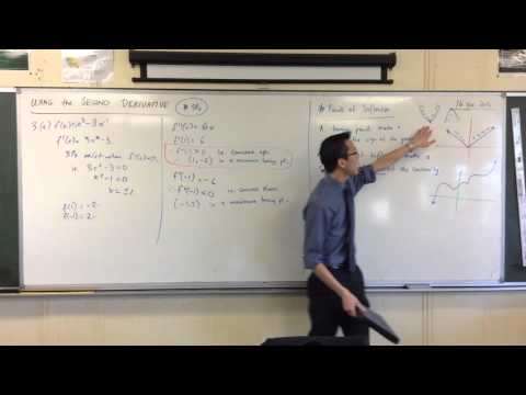 Using the Second Derivative (2 of 5: Turning Point vs Stationary Point analogy)