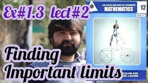 Mathematics 12 Exercise 1.3 Some Important Limits