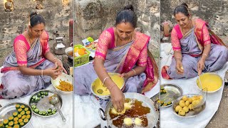 She Making Something Unique & Different Recipe - Bharwa Karela Pakoda / Bhaiiya Recipe