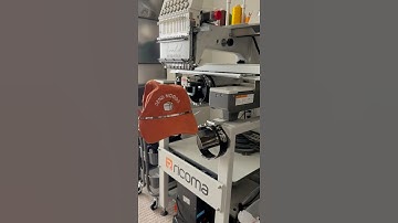 Embroidering a dad hat using my Ricoma TC1501 #smallbusiness #baseballcap #embroidery