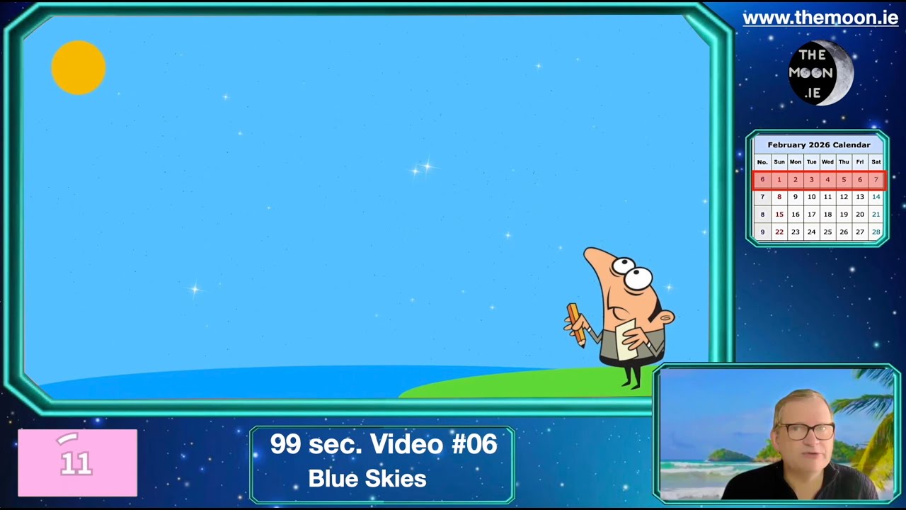 99: 06 Blue Skies: Explaining why the sky is blue...in 99 seconds!!