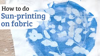 How to do sun printing on fabric with leaves  cyanotype